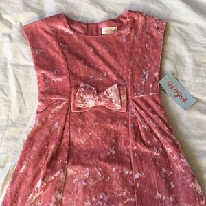 NWOT Crushed Velvet Girls Dress